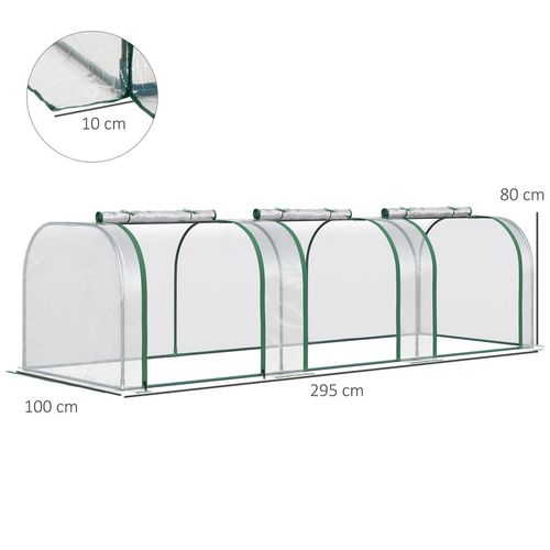 Premium Tunnel Greenhouse - Steel Frame, Zippered Doors for Garden Protection