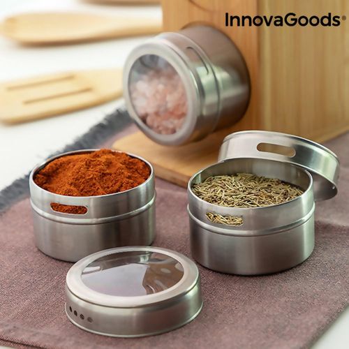 7-Piece Bamsa Bamboo Utensil & Magnetic Spice Rack Set - Stainless Steel Magic!