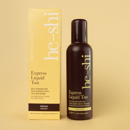 He-Shi Express Liquid Instant Self Tan - Quick Dry Tanning Solution 150ml