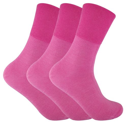 3 Pairs Ladies Thermal Diabetic Socks - Non-Elastic, Warm, Moisture-Wicking