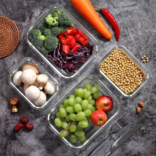 Vinsani 10-Pack Airtight Glass Meal Prep Containers - BPA-Free, Leakproof & Versatile