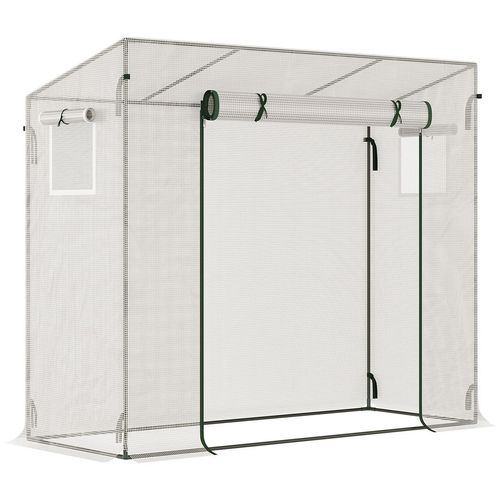 Portable Outsunny Walk-In Greenhouse with Roll-Up Door for Year-Round Gardening