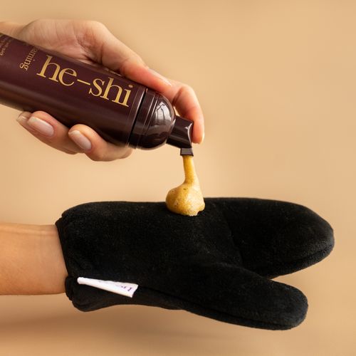 He-Shi Velvet Tanning Mitt - Stain-Free Application for Flawless Tan