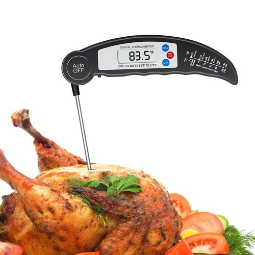 ASAB Instant Read Digital Food Thermometer - Accurate Kitchen Tool - Black