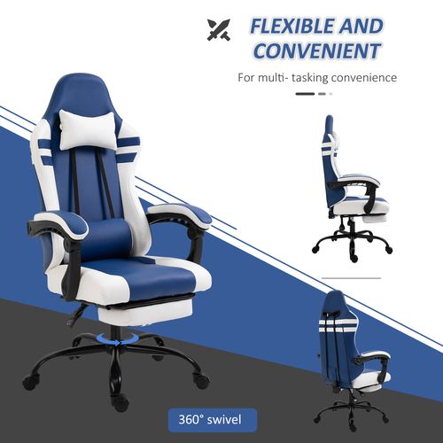 Ultimate Ergonomic PU Leather Gaming Office Chair with Footrest