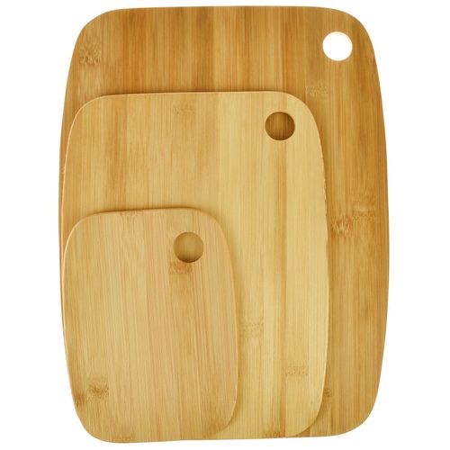 Premium 3pc Bamboo Cutting Board Set - Durable, Hygienic & Space-Saving