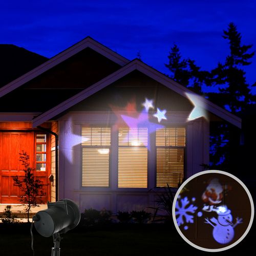 Starlight Multicolour Christmas Projector Light - 8 Winter Patterns for Home