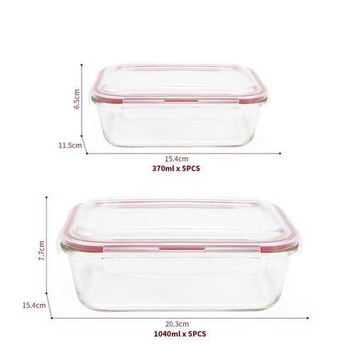 Vinsani 10-Pack Airtight Glass Meal Prep Containers - BPA-Free, Leakproof & Versatile