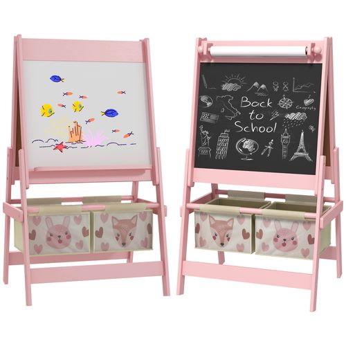 AIYAPLAY Kids Easel - 3-in-1 Art Station with Paper Roll, Storage & Animal Design