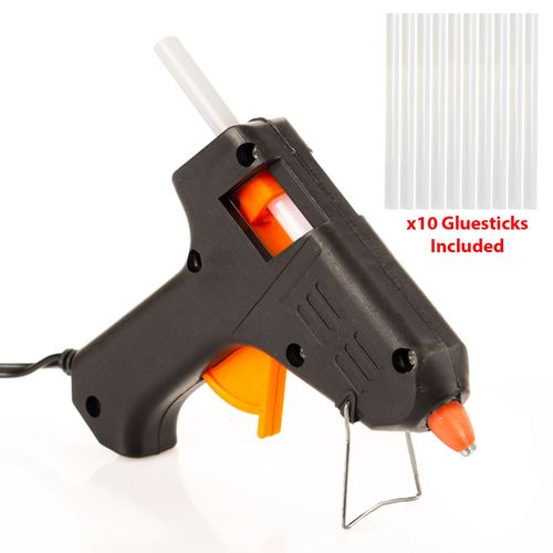 10W Mini Glue Gun with 10 Hot Melt Sticks for Home, Office & Garden Use