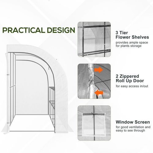 Durable 300x150x213 Greenhouse with Window Cover for British Gardens