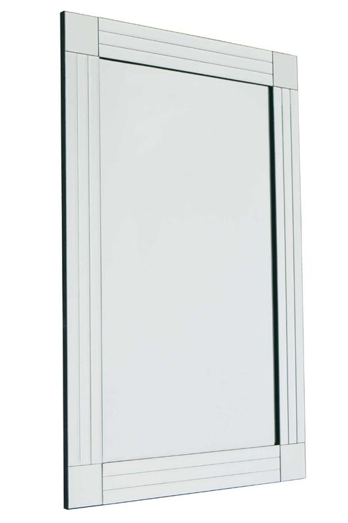 Milton Bevelled Corner Mirror - Elegant All Glass Design for Home Décor