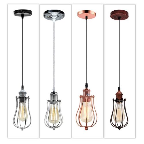 Modern Ceiling Rose Balloon Cage Pendant Lamp Holder Lighting Kit - UK