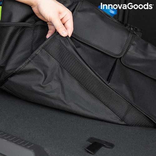 Foldable Car Trunk Organizer with Velcro Straps – 3 Compartments & Easy Storage