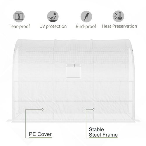 Durable 300x150x213 Greenhouse with Window Cover for British Gardens