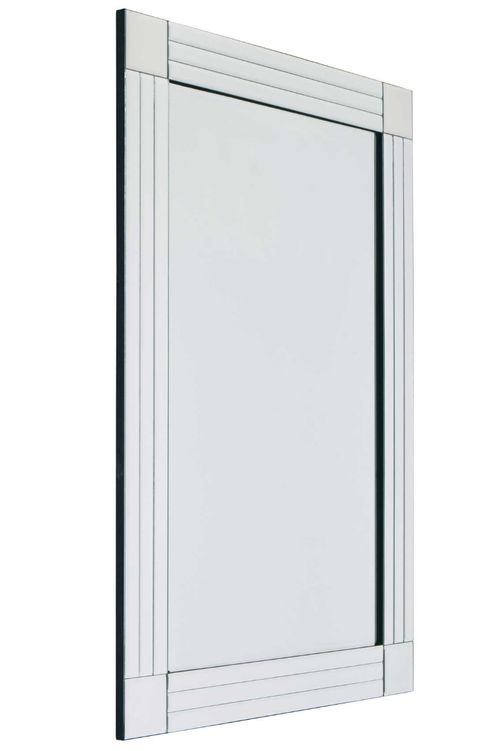 Milton Bevelled Corner Mirror - Elegant All Glass Design for Home Décor