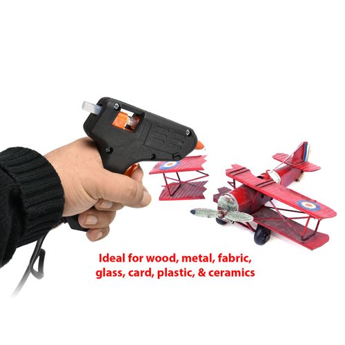 10W Mini Glue Gun with 10 Hot Melt Sticks for Home, Office & Garden Use