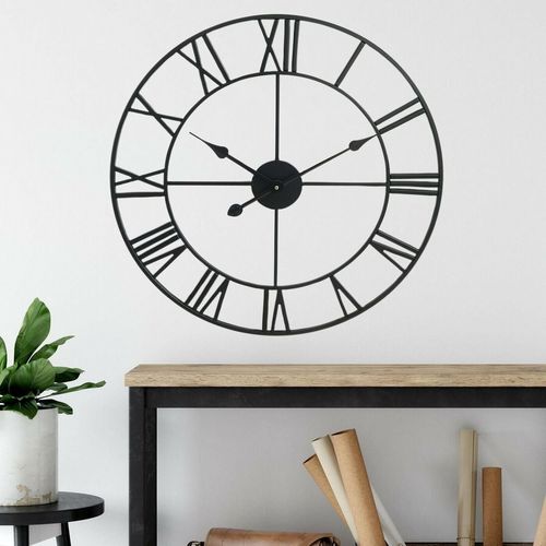 Stunning 78CM Roman Metal Clock - Timeless Elegance for Any Room