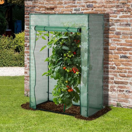 Compact 100cm x 50cm Greenhouse with Roll-Up Door - Outdoor Plant Protector